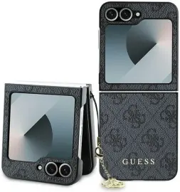 Guess Samsung Galaxy Z Flip 6 Hoesje Charm Back Cover Zwart