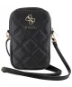 Guess Universeel Crossbody Telefoontasje - Schoudertas Zip Quilted 4G Zwart