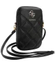 Guess Universeel Crossbody Telefoontasje - Schoudertas Zip Quilted 4G Zwart