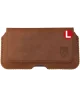 Rosso Deluxe Belt Case Hoesje Met Riemlus Echt Leer Large Bruin