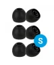 3 Pack Siliconen Vervangende Dopjes voor Oordopjes / Headsets Zwart Small