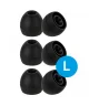 3 Pack Siliconen Vervangende Dopjes voor Oordopjes / Headsets Zwart Large