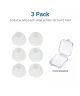 3 Pack Siliconen Vervangende Dopjes voor Oordopjes / Headsets Wit Small