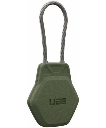 UAG Civilian Apple AirTag Hoesje Full Protect Sleutelhanger Olive Hoesjes