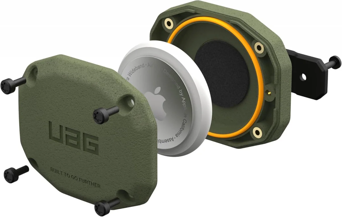 UAG Essential Armor Apple AirTag Hoesje Full Protect Hard Shell Olive afbeelding 2