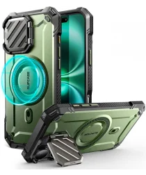 SUPCASE UB Pro MagXT Apple iPhone 16 Hoesje Camera Protector Groen