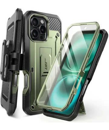 SUPCASE UB Pro Apple iPhone 16 Pro Hoesje Full Protect Kickstand Groen Hoesjes