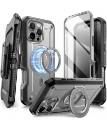 SUPCASE UB Mag Pro Apple iPhone 16 Pro Hoesje MagSafe Stand Grijs