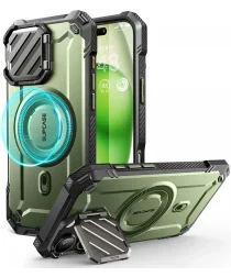 SUPCASE UB Pro MagXT Apple iPhone 16 Pro Hoesje Camera Protector Groen