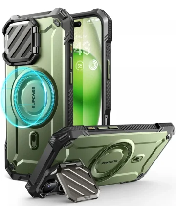 SUPCASE UB Pro MagXT Apple iPhone 16 Pro Hoesje Camera Protector Groen Hoesjes