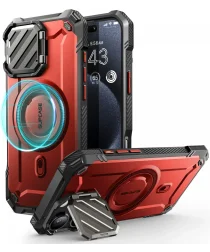 SUPCASE UB Pro MagXT Apple iPhone 16 Pro Hoesje Camera Protector Rood