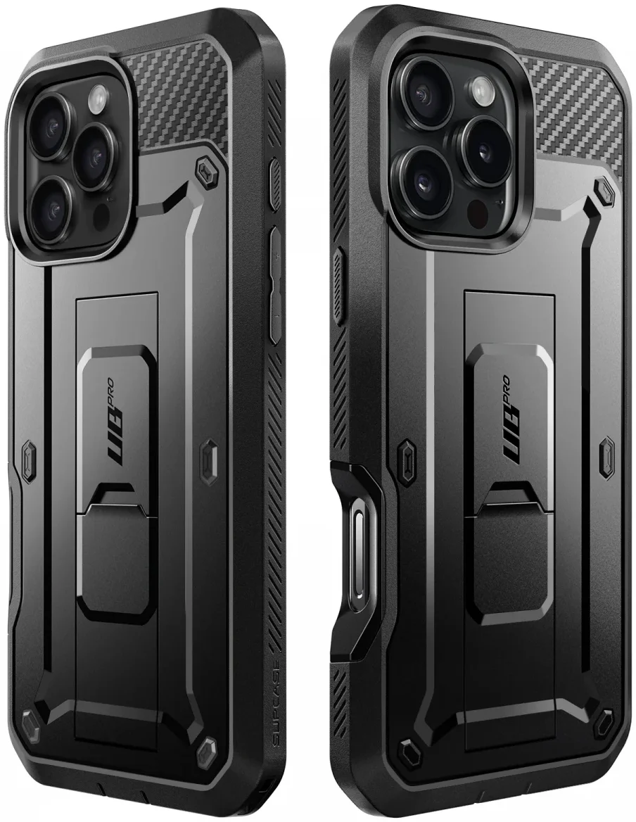 SUPCASE UB Pro Apple iPhone 16 Pro Max Hoesje Full Protect Kickstand Zwart afbeelding 8