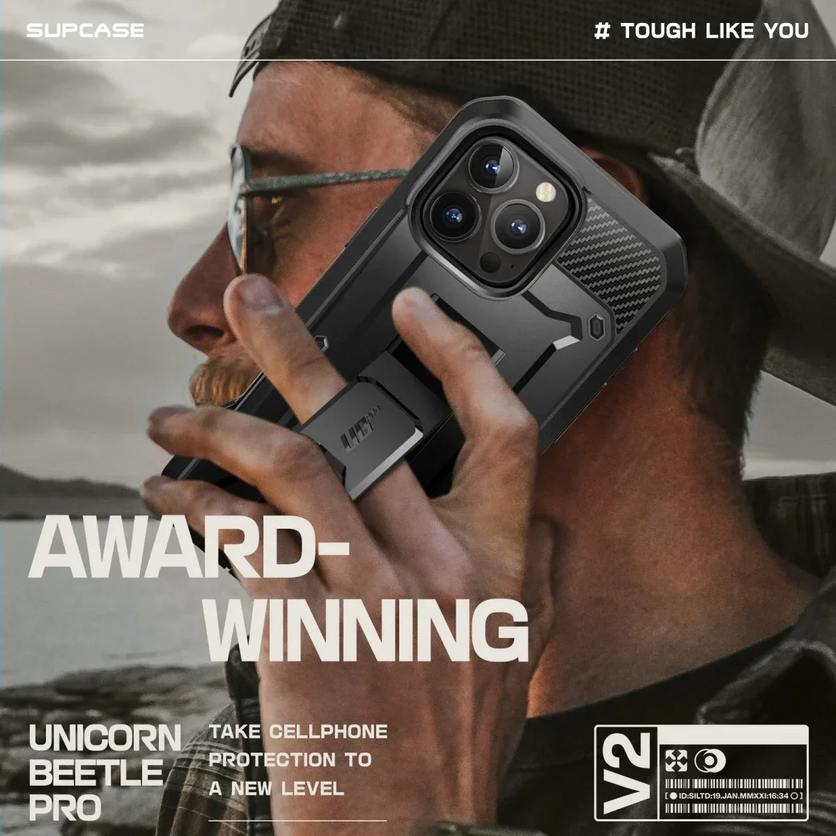 SUPCASE UB Pro Apple iPhone 16 Pro Max Hoesje Full Protect Kickstand Zwart afbeelding 2