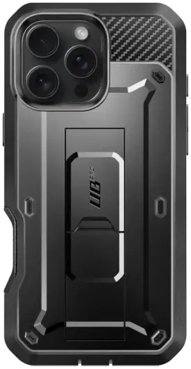 SUPCASE UB Pro Apple iPhone 16 Pro Max Hoesje Full Protect Kickstand Zwart afbeelding 6
