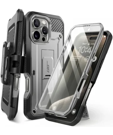 SUPCASE UB Pro Apple iPhone 16 Pro Max Hoesje Full Protect Kickstand Grijs Hoesjes