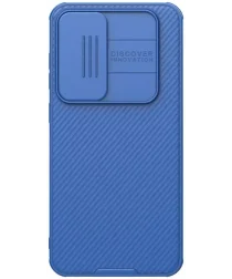 Nillkin CamShield Samsung Galaxy S24 FE Hoesje Camera Slider Back Cover Blauw