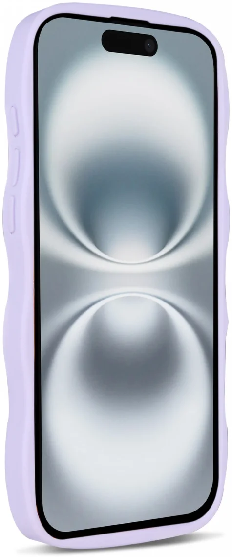 HappyCase Wavy Apple iPhone 16 Hoesje MagSafe Back Cover Paars afbeelding 13