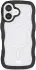 HappyCase Wavy Apple iPhone 16 Plus Hoesje MagSafe Back Cover Zwart afbeelding 1