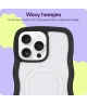 HappyCase Wavy Apple iPhone 16 Pro Hoesje MagSafe Back Cover Zwart