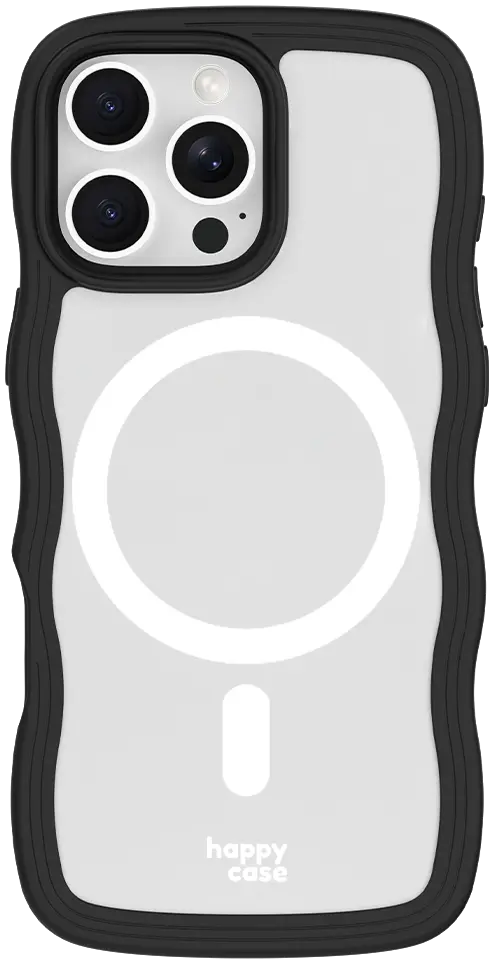 HappyCase Wavy Apple iPhone 16 Pro Hoesje MagSafe Back Cover Zwart afbeelding 15