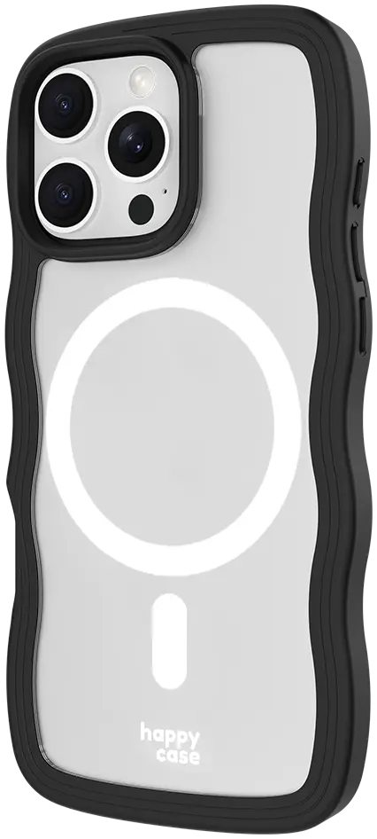 HappyCase Wavy Apple iPhone 16 Pro Hoesje MagSafe Back Cover Zwart afbeelding 17