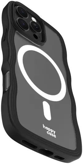 HappyCase Wavy Apple iPhone 16 Pro Hoesje MagSafe Back Cover Zwart afbeelding 25