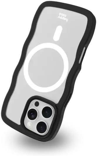 HappyCase Wavy Apple iPhone 16 Pro Hoesje MagSafe Back Cover Zwart afbeelding 14