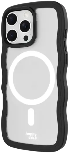 HappyCase Wavy Apple iPhone 16 Pro Hoesje MagSafe Back Cover Zwart afbeelding 17