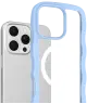 HappyCase Wavy Apple iPhone 16 Pro Hoesje MagSafe Back Cover Blauw