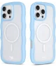 HappyCase Wavy Apple iPhone 16 Pro Hoesje MagSafe Back Cover Blauw