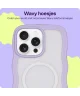 HappyCase Wavy Apple iPhone 16 Pro Hoesje MagSafe Back Cover Paars