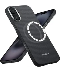 PITAKA MagEZ 6 Apple iPhone 16 Hoesje 600D Ultra Dun MagSafe Zwart