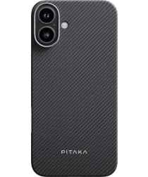 PITAKA MagEZ 5 Apple iPhone 16 Plus Hoesje 600D Ultra Dun MagSafe Zwart