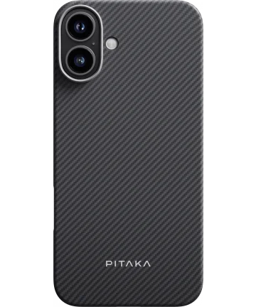 PITAKA MagEZ 5 Apple iPhone 16 Plus Hoesje 600D Ultra Dun MagSafe Zwart Hoesjes