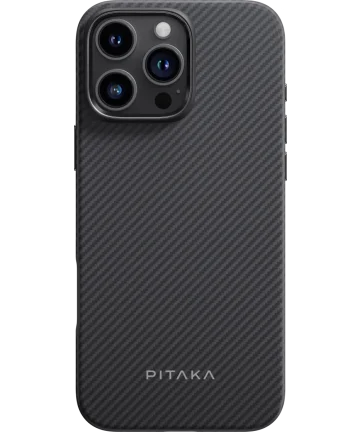 PITAKA MagEZ 4 Apple iPhone 16 Pro Hoesje 600D Ultra Dun MagSafe Zwart Hoesjes