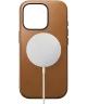 Nomad Modern Leather Apple iPhone 16 Pro Hoesje MagSafe English Tan