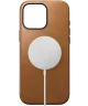 Nomad Modern Leather iPhone 16 Pro Max Hoesje Leer MagSafe English Tan