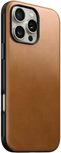 Nomad Modern Leather iPhone 16 Pro Max Hoesje Leer MagSafe English Tan afbeelding 6