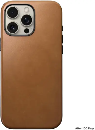 Nomad Modern Leather iPhone 16 Pro Max Hoesje Leer MagSafe English Tan afbeelding 8