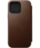 Nomad Modern Leather Folio Apple iPhone 16 Pro Max Hoesje Bruin