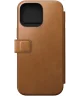 Nomad Modern Leather Folio Apple iPhone 16 Pro Max Hoesje English Tan