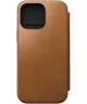 Nomad Modern Leather Folio Apple iPhone 16 Pro Max Hoesje English Tan