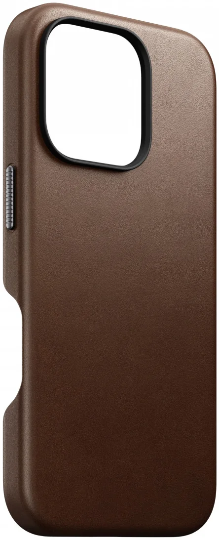 Nomad Traditional Leather iPhone 16 Pro Hoesje Leer MagSafe Bruin afbeelding 1