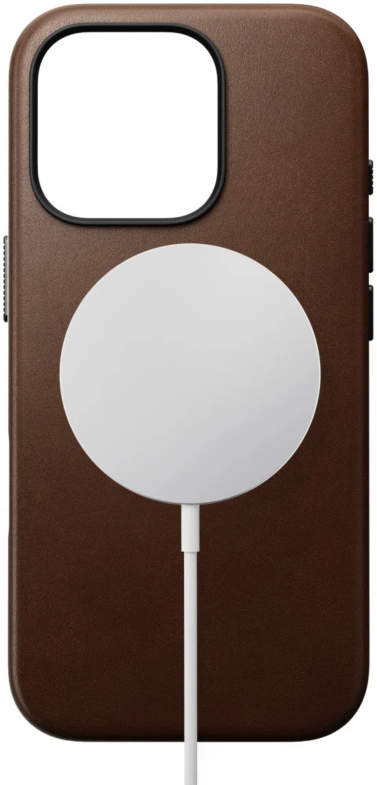 Nomad Traditional Leather iPhone 16 Pro Hoesje Leer MagSafe Bruin afbeelding 2