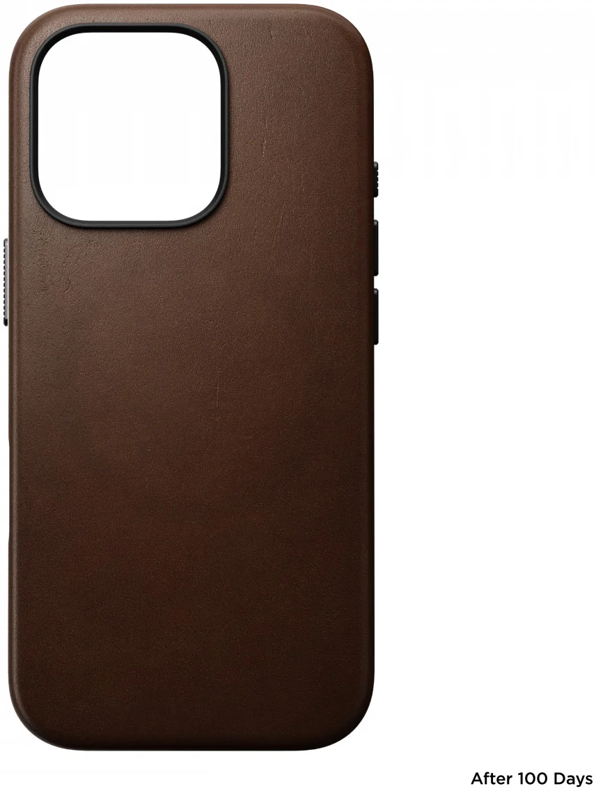 Nomad Traditional Leather iPhone 16 Pro Hoesje Leer MagSafe Bruin afbeelding 6