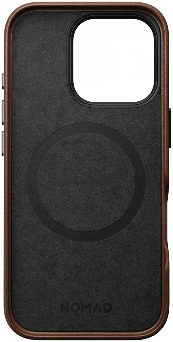 Nomad Traditional Leather iPhone 16 Pro Hoesje Leer MagSafe Bruin afbeelding 8
