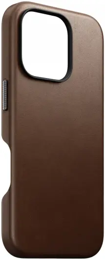 Nomad Traditional Leather iPhone 16 Pro Hoesje Leer MagSafe Bruin afbeelding 1