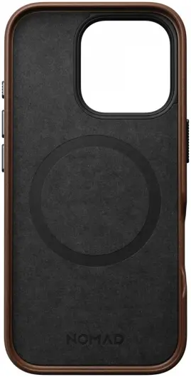 Nomad Traditional Leather iPhone 16 Pro Hoesje Leer MagSafe Bruin afbeelding 8