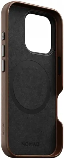 Nomad Traditional Leather iPhone 16 Pro Hoesje Leer MagSafe Bruin afbeelding 9