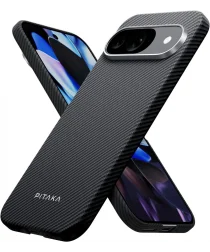 PITAKA MagEZ 5 Google Pixel 9 / 9 Pro Hoesje 600D Ultra Dun MagSafe Zwart